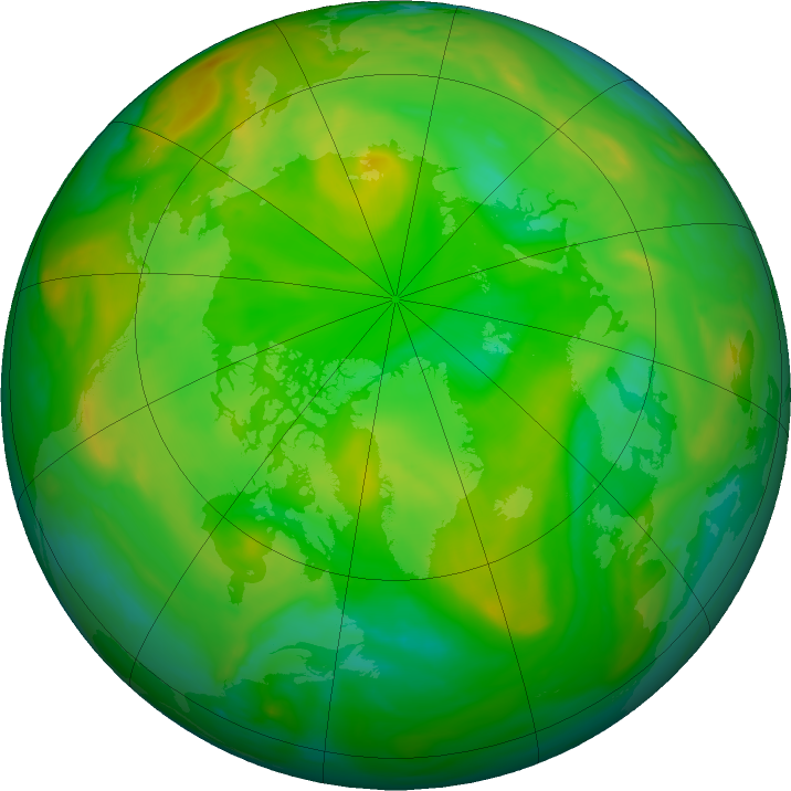 Arctic ozone map for 23 June 2022